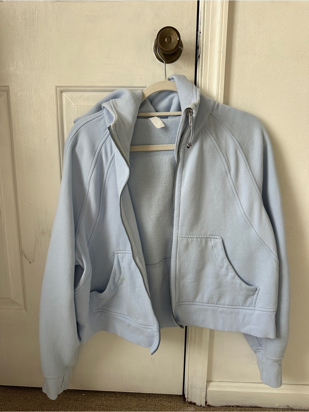 lululemon Light Blue Zip-Up Hoodie